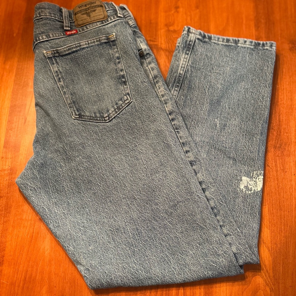Wrangler Men’s Blue Regular Fit Denim Jeans 34x32